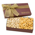 The Executive Cashews & Pistachios Box - Burgundy Red